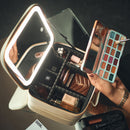 Maleta de maquiagem para viagem + Brinde: Porta Pincéis Removível