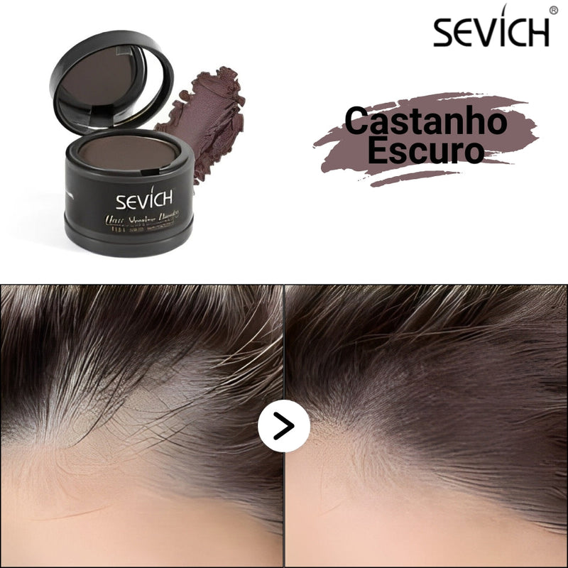 Pó Maquiagem para cabelo a prova D'água - SEVÍCH ✅