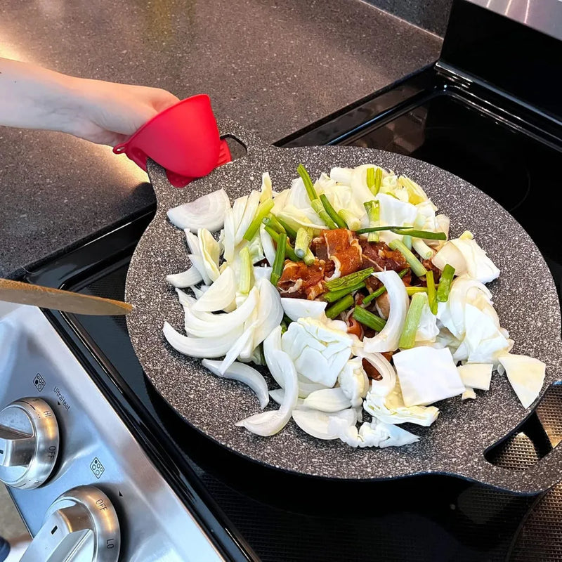 CookFlex™ – Frigideira de Pedra Vulcânica Antiaderente (Cozinhe sem Óleo e Sem Grudar Nada)