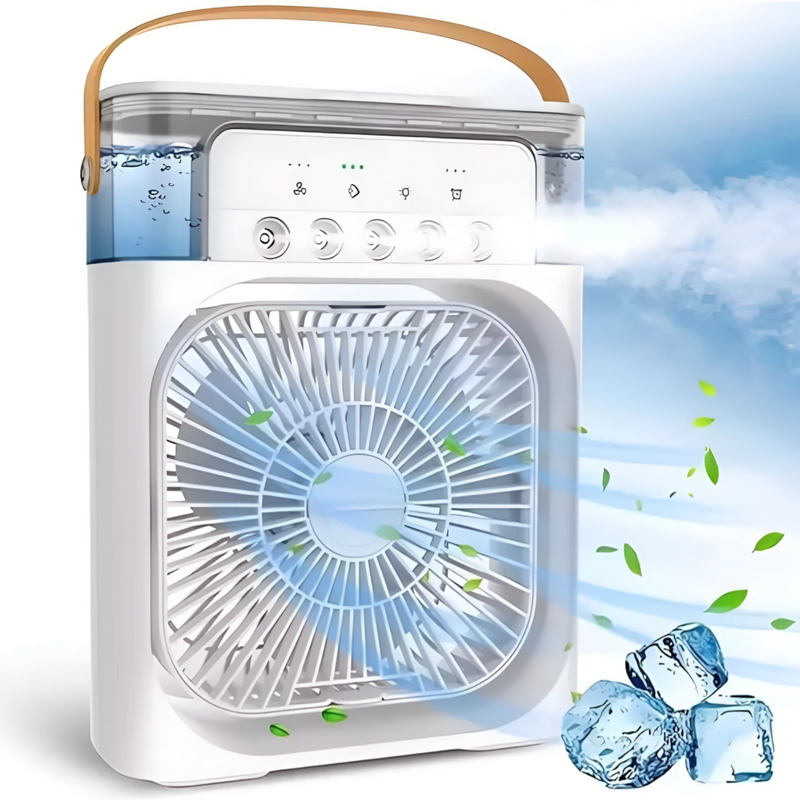 Mini Ventilador e Umidificador de Ar