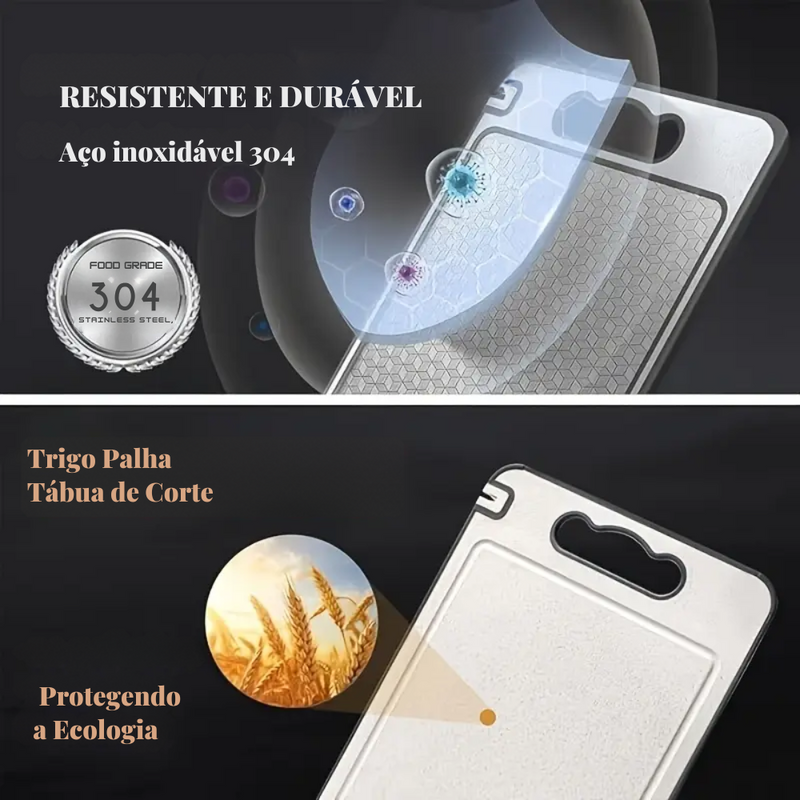 Tábua Chef Duo Inox 3 em 1