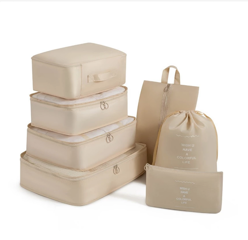 🧳 Kit Organizador de Mala 7 Peças Leve Tudo com Estilo e Sem Bagunça!