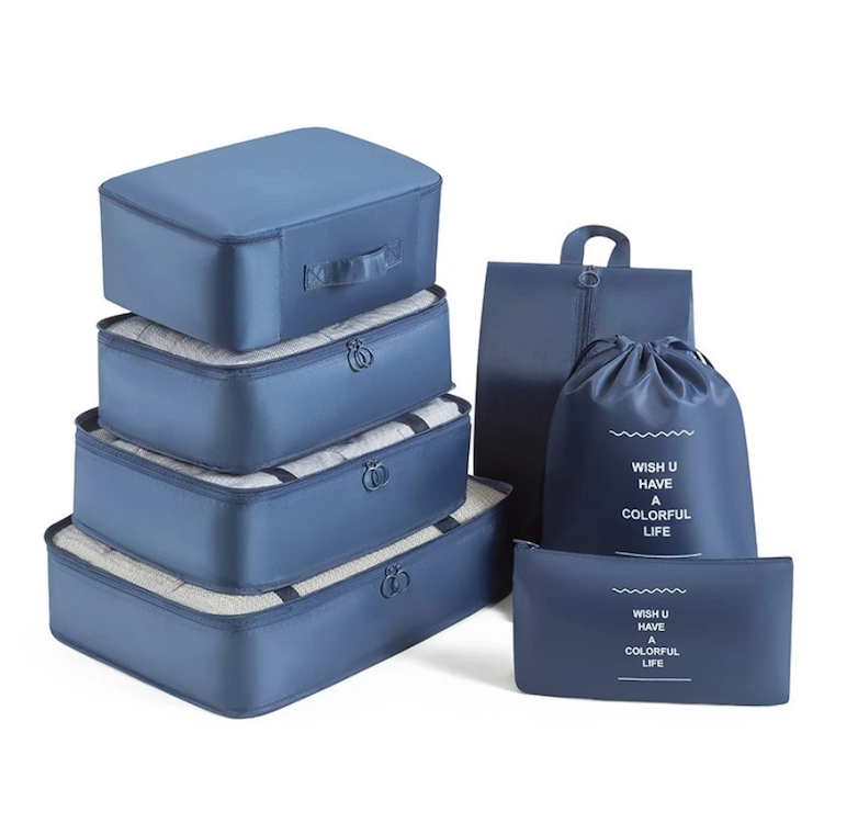 🧳 Kit Organizador de Mala 7 Peças Leve Tudo com Estilo e Sem Bagunça!