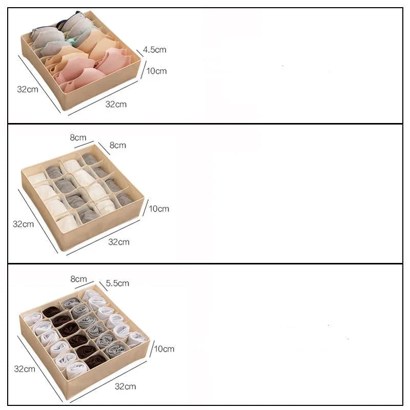 Organizador de Gavetas Colmeia para Roupas Íntimas, Sutiãs e Meias