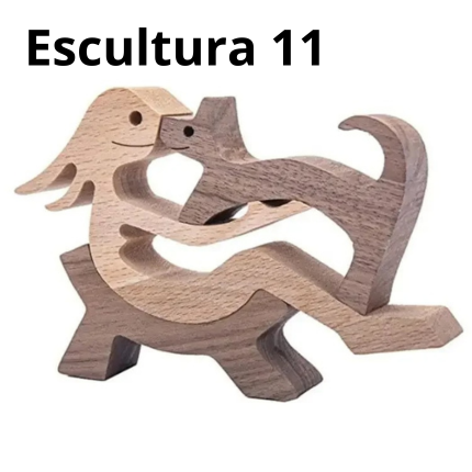 Escultura em Madeira Pelos Pets