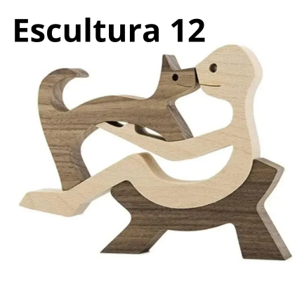 Escultura em Madeira Pelos Pets