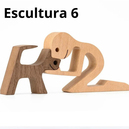 Escultura em Madeira Pelos Pets