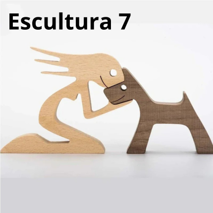 Escultura em Madeira Pelos Pets