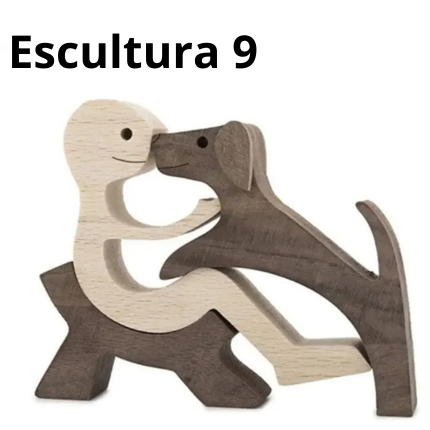 Escultura em Madeira Pelos Pets